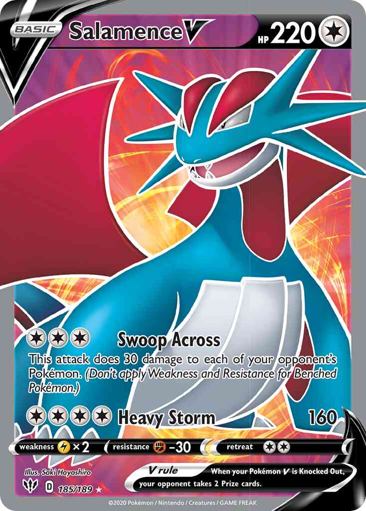Salamence V - 185/189 - Rare Ultra [swsh3-185] [Ultra]