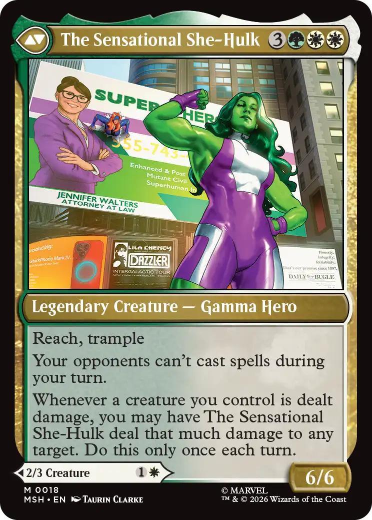 マジック：ザ・ギャザリング MTG Jennifer Walters Sensational SheHulk Jennifer Walters // The Sensational She-Hulk [18] [Marvel Super