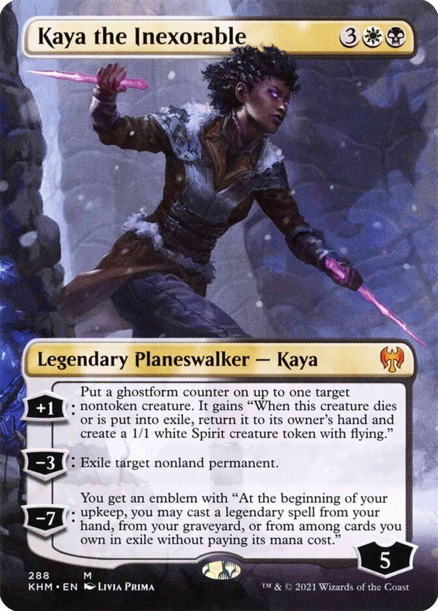 Kaya the Inexorable [288] [Borderless] [Kaldheim] [Non-Foil]