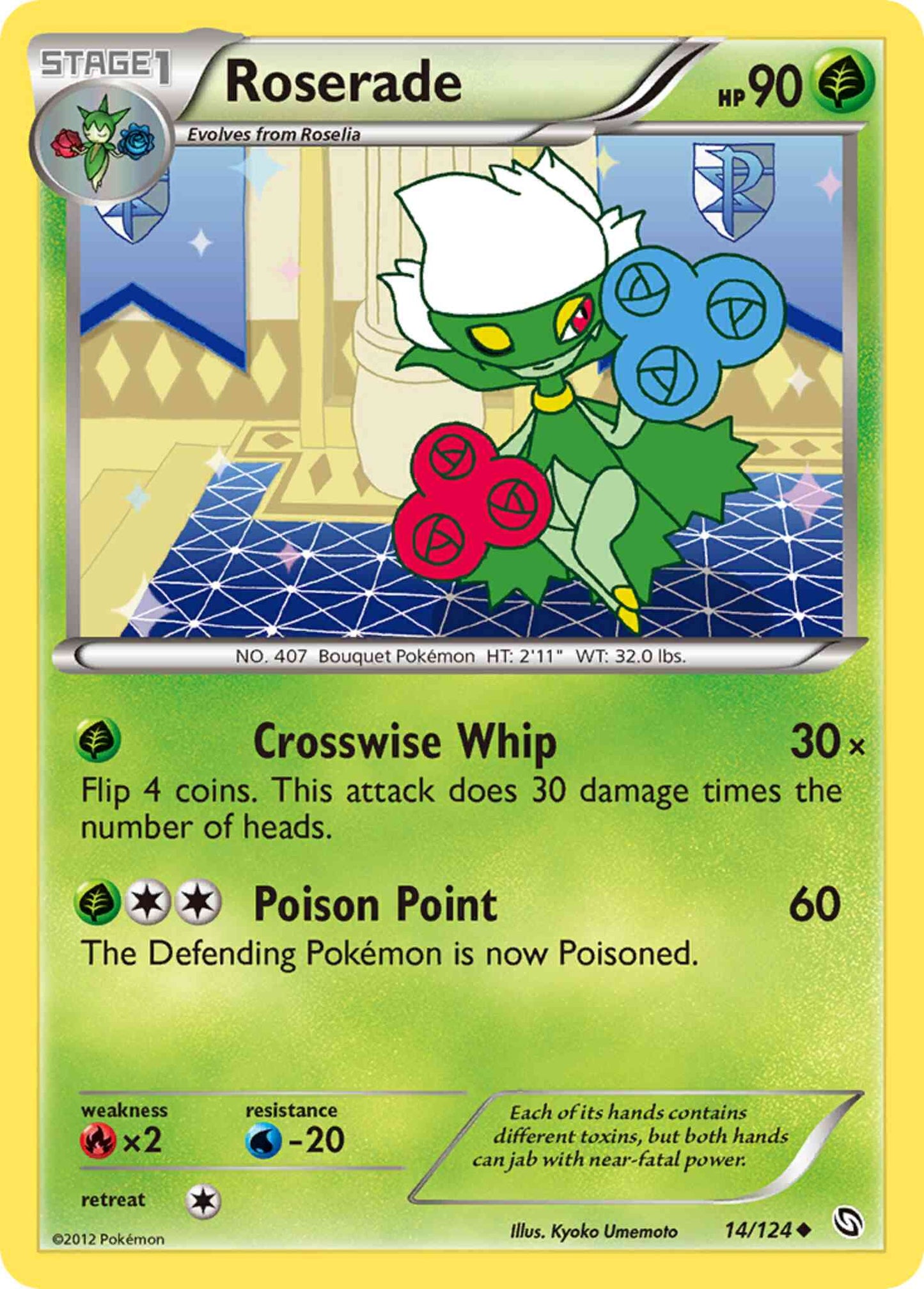 Roserade - 14/124 - Uncommon [bw6-14] [Non-Holo]