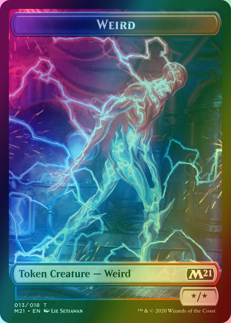Angel Token (01) // Weird Token (13) [Core Set 2021 Tokens] [Foil]