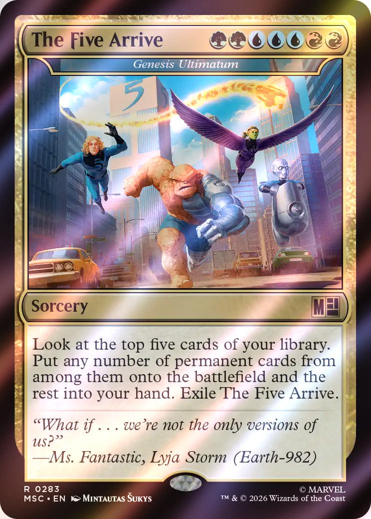 The Five Arrive - Genesis Ultimatum [283] [Marvel Super Heroes: Commander] [Surge Foil]