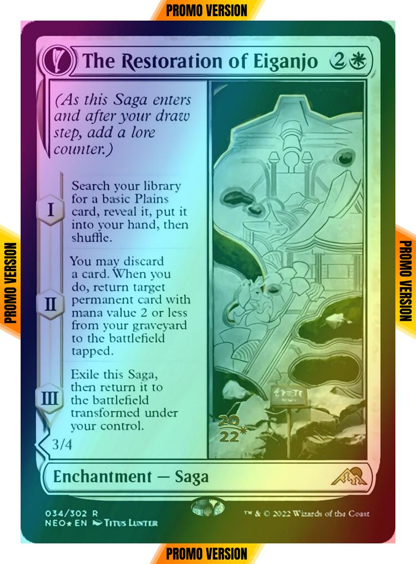 The Restoration of Eiganjo // Architect of Restoration [Prerelease] [34s] [Kamigawa: Neon Dynasty: Promos] [Foil]