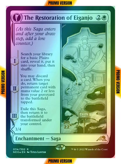 The Restoration of Eiganjo // Architect of Restoration [Prerelease] [34s] [Kamigawa: Neon Dynasty: Promos] [Foil]