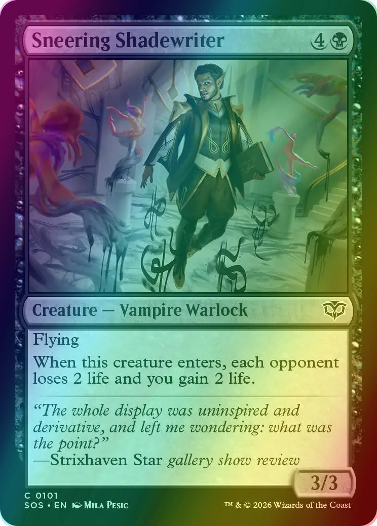 Sneering Shadewriter [101] [Secrets of Strixhaven] [Foil]