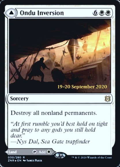 Ondu Inversion // Ondu Skyruins [Prerelease] [30s] [Zendikar Rising Promos] [Foil]