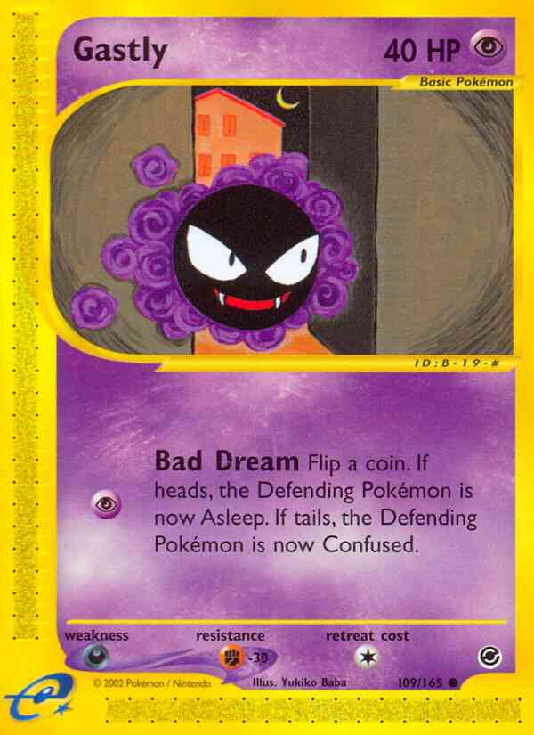 Gastly - 109/165 - Common [ecard1-109] [Reverse Holo]