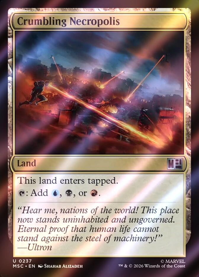 Crumbling Necropolis [237] [Marvel Super Heroes: Commander] [Surge Foil]