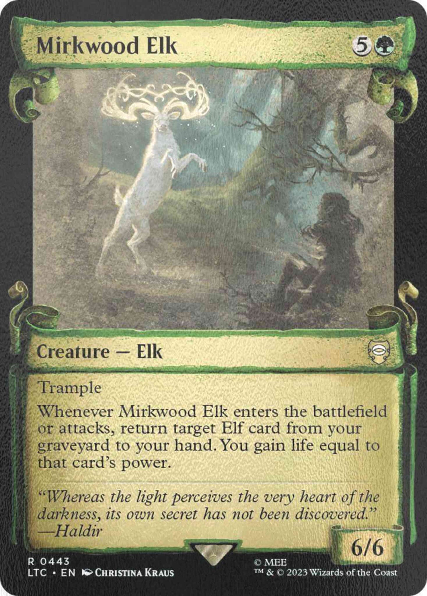 Mirkwood Elk [443] [Scrolls Showcase] [The Lord of the Rings: Tales of Middle-earth: Commander] [Silver Foil]