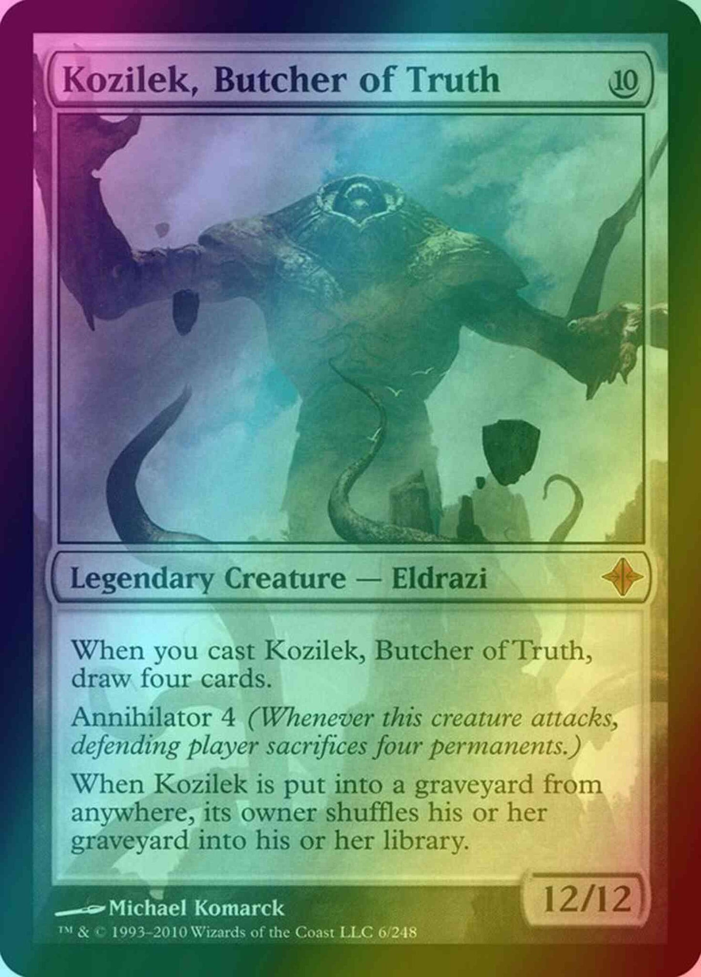 Kozilek, Butcher of Truth [6] [Rise Of The Eldrazi] [Foil]