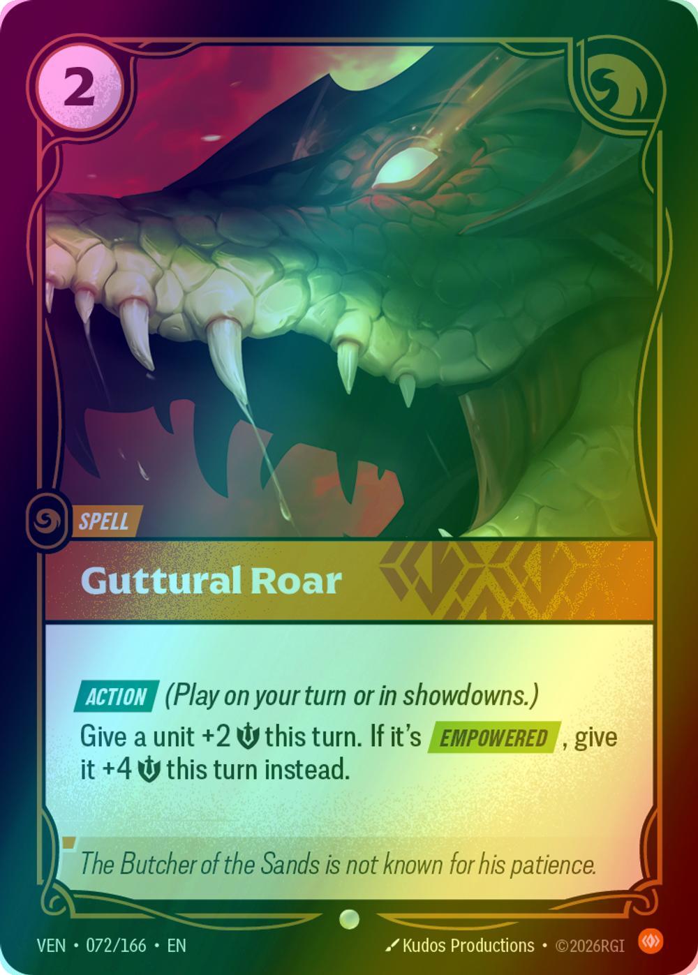 Guttural Roar - 072/166 [Vendetta] [Foil]