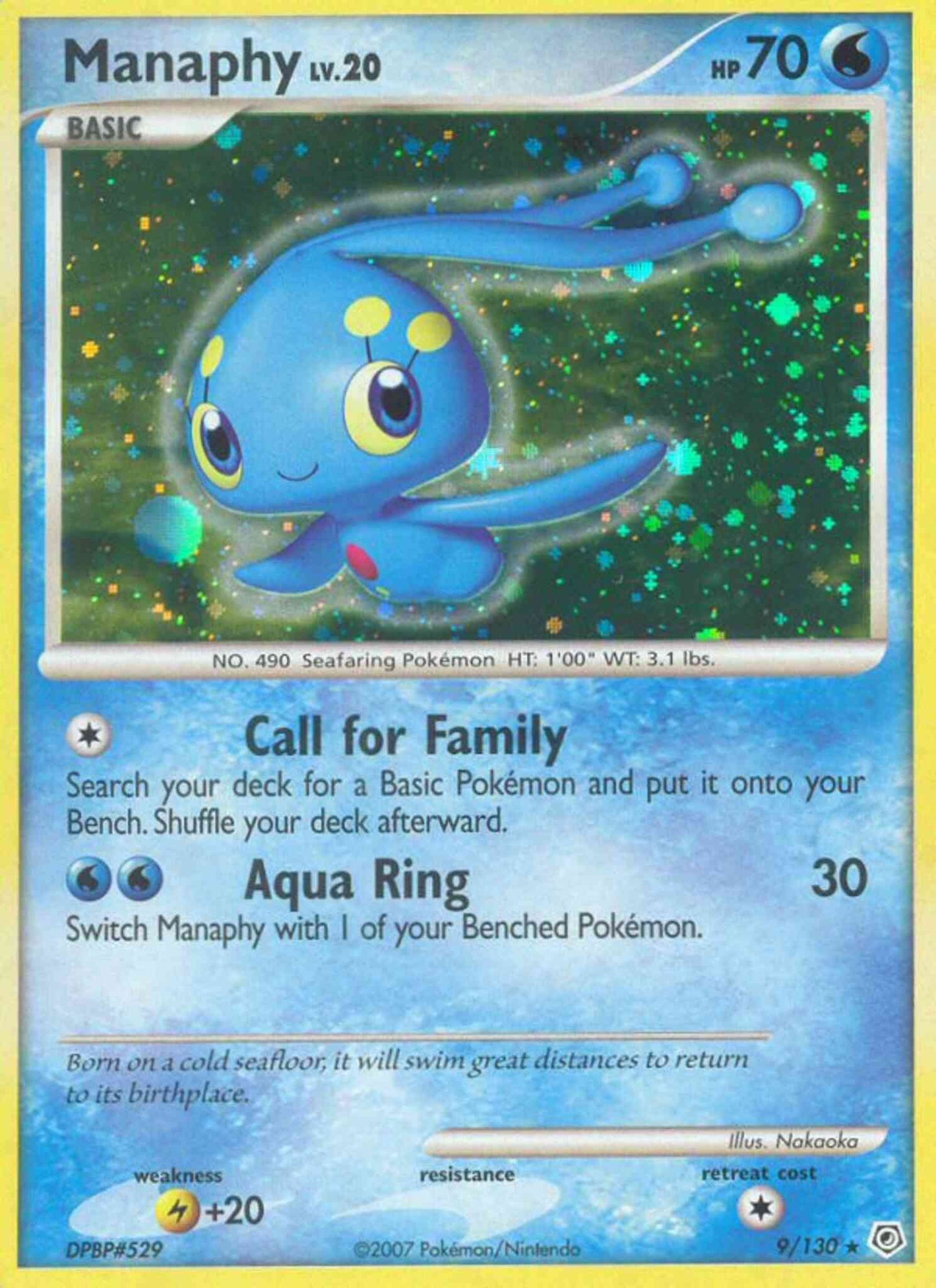 Manaphy - 9/130 - Rare Holo [dp1-9] [Holo]