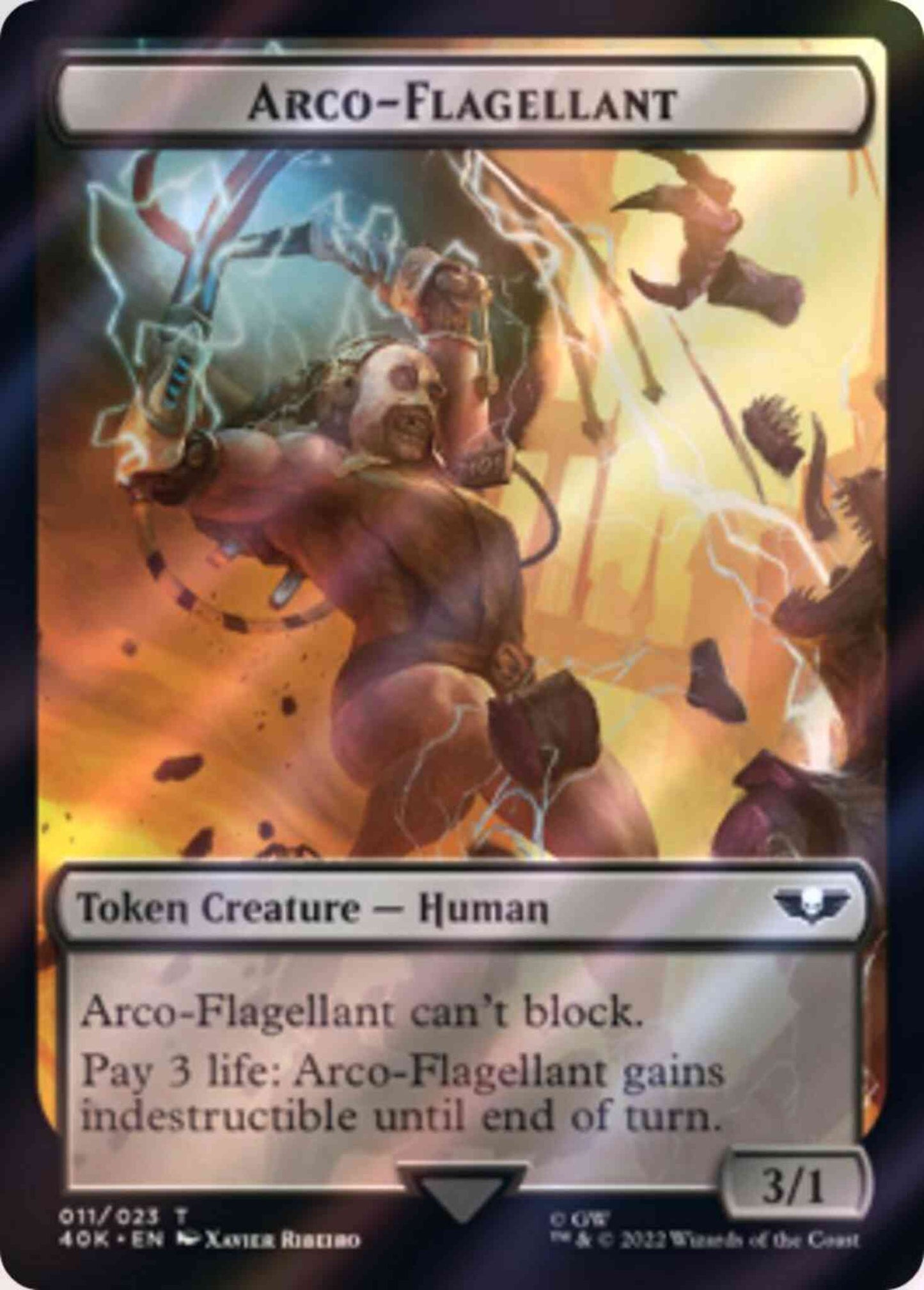 Arco-Flagellant Token (11) // Soldier Token (04) [Universes Beyond: Warhammer 40,000: Tokens] [Surge Foil]