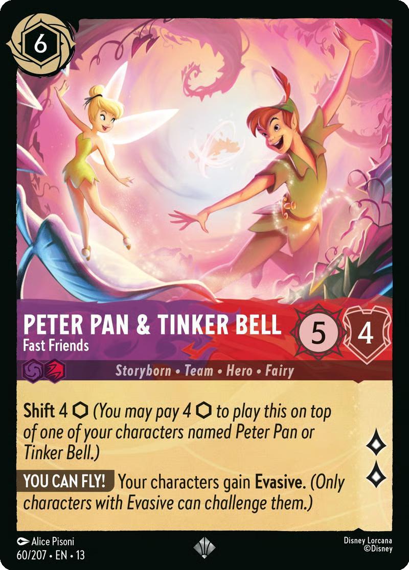 Peter Pan & Tinker Bell - Fast Friends - 60/204 [Attack of the Vine!] [Non-Foil]