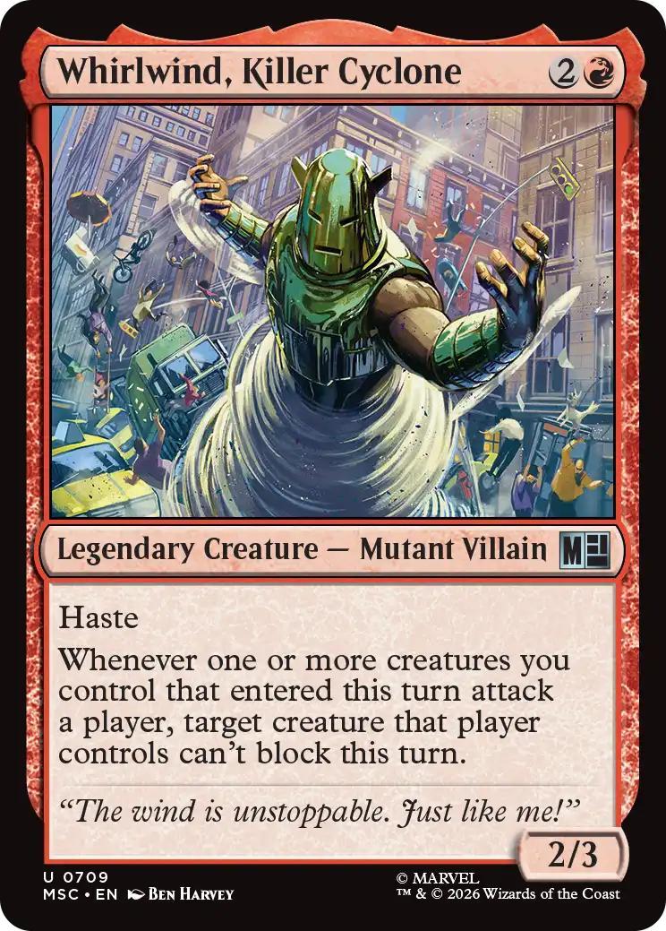 Whirlwind, Killer Cyclone [709] [Jumpstart] [Marvel Super Heroes: Commander] [Non-Foil]