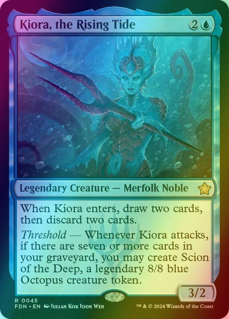 Kiora, the Rising Tide [45] [Foundations] [Foil]