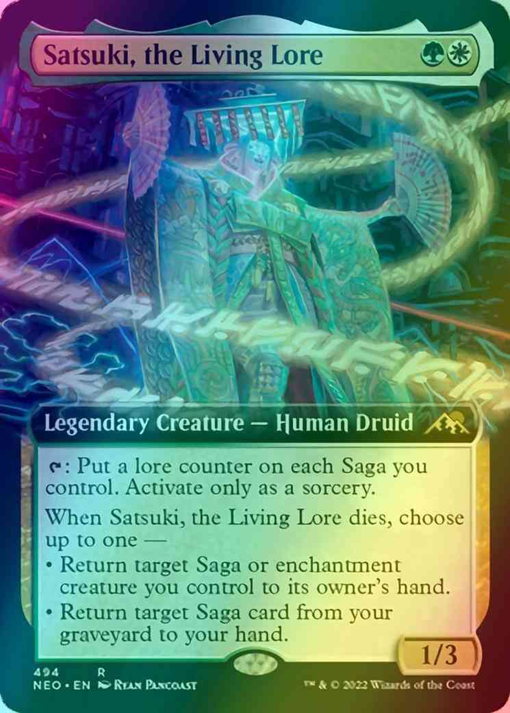 Satsuki, the Living Lore [494] [Extended Art] [Kamigawa: Neon Dynasty] [Foil]