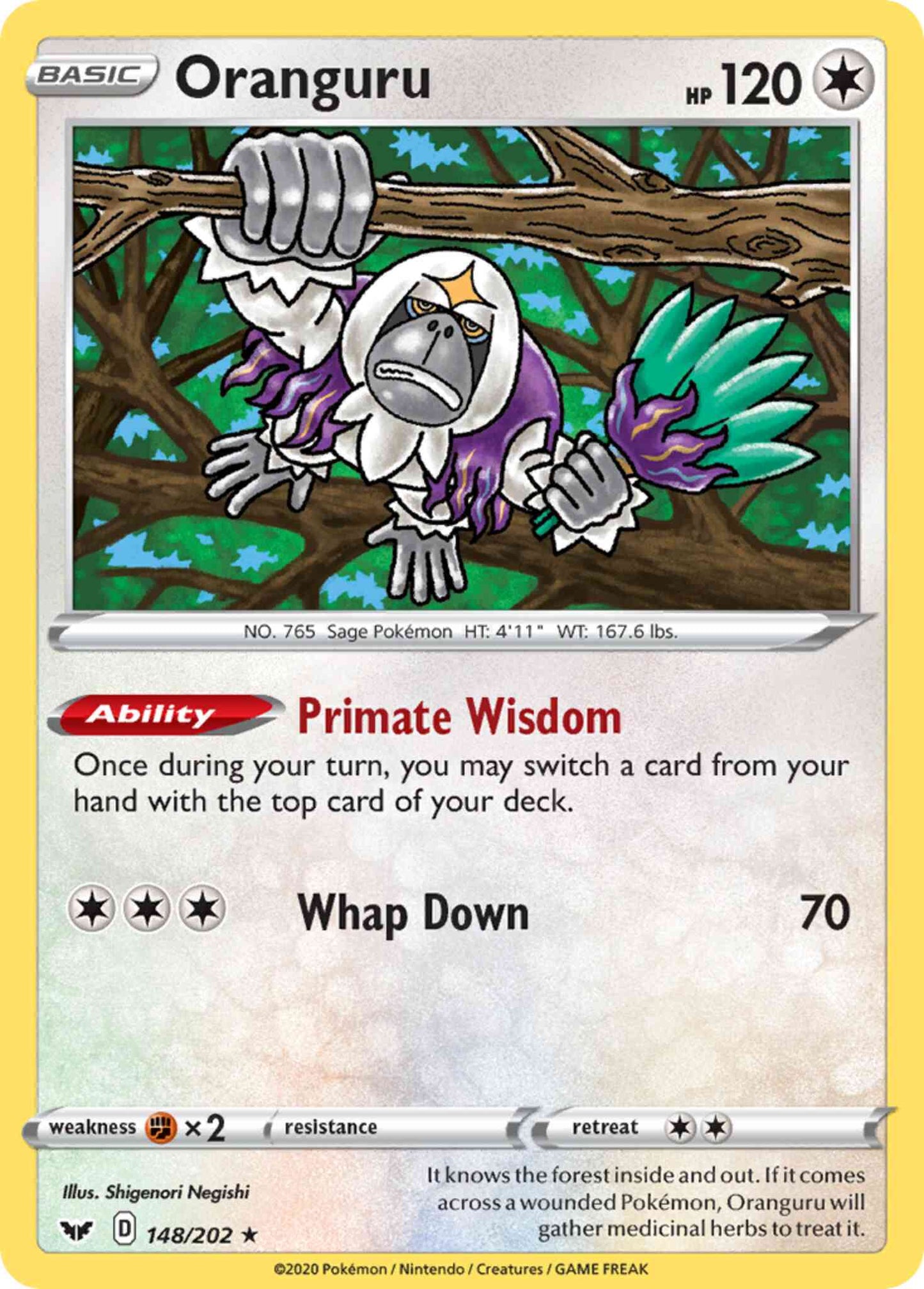 Oranguru - 148/202 - Rare Holo [swsh1-148] [Holo]