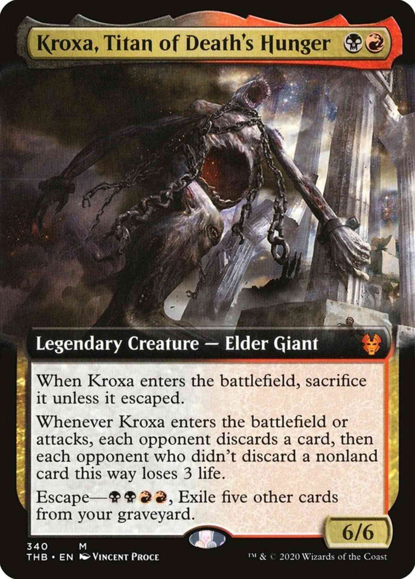 Kroxa, Titan of Death's Hunger [340] [Extended Art] [Theros Beyond Death] [Non-Foil]