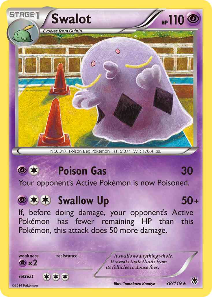Swalot - 38/119 - Rare [xy4-38] [Reverse Holo]