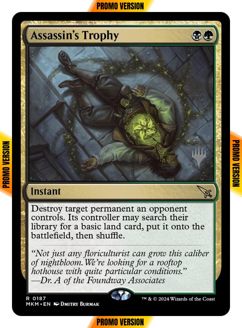 Assassin's Trophy [187p] [Promo Pack] [Murders at Karlov Manor: Promos] [Non-Foil]