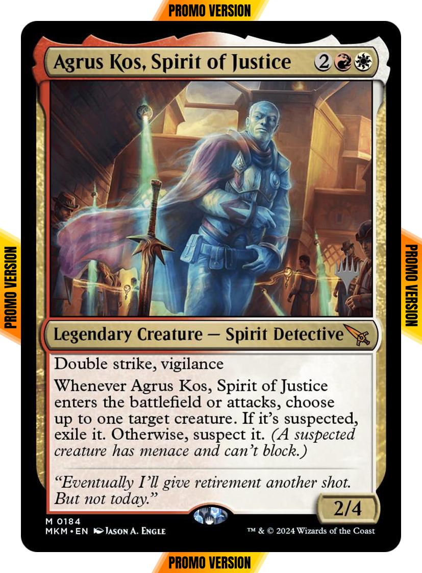 Agrus Kos, Spirit of Justice [184p] [Promo Pack] [Murders at Karlov Manor: Promos] [Non-Foil]