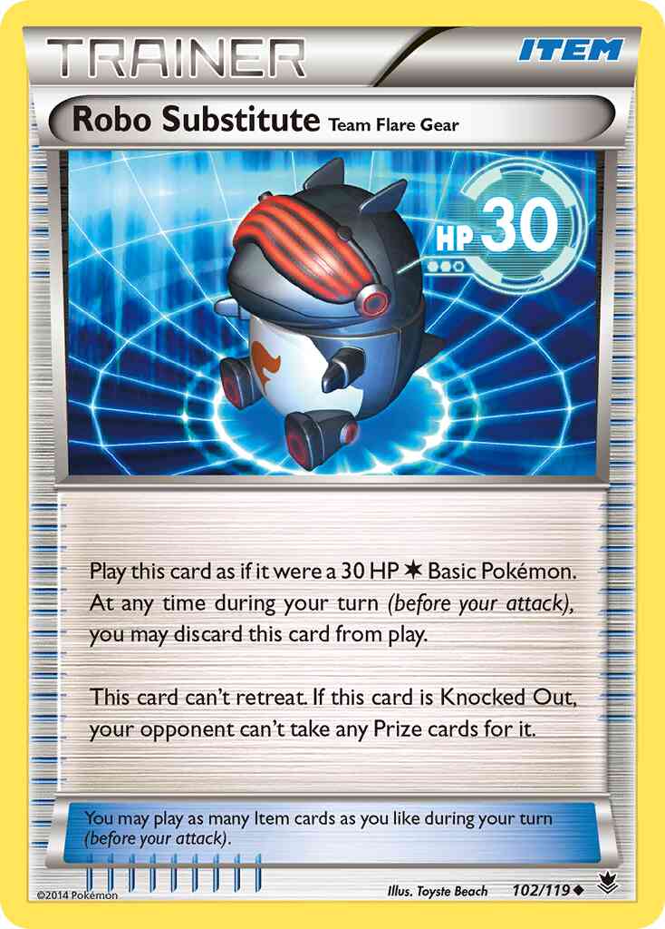 Robo Substitute Team Flare Gear - 102/119 - Uncommon [xy4-102] [Non-Holo]