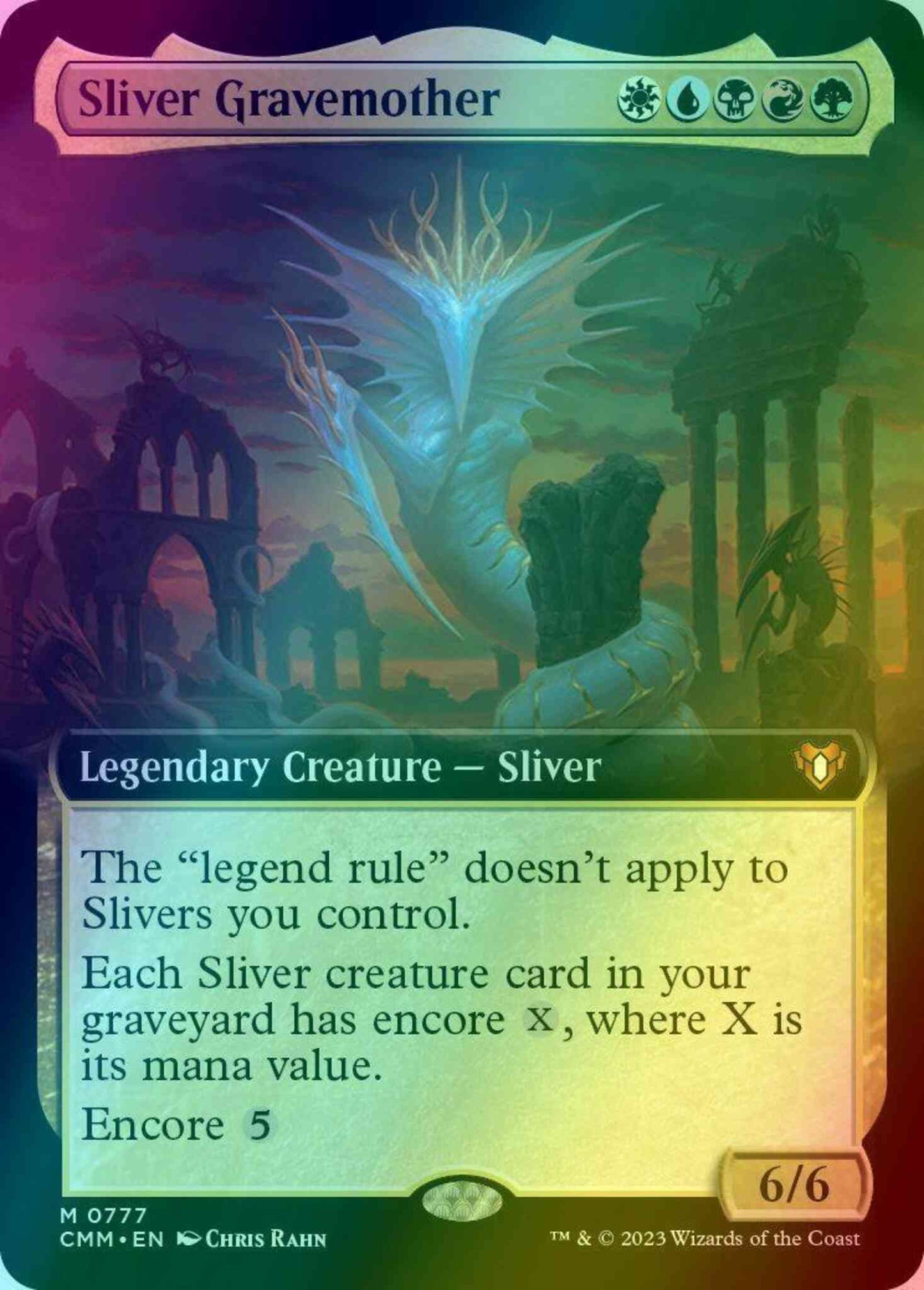 Sliver Gravemother [777] [Extended Art] [Commander Masters] [Foil]
