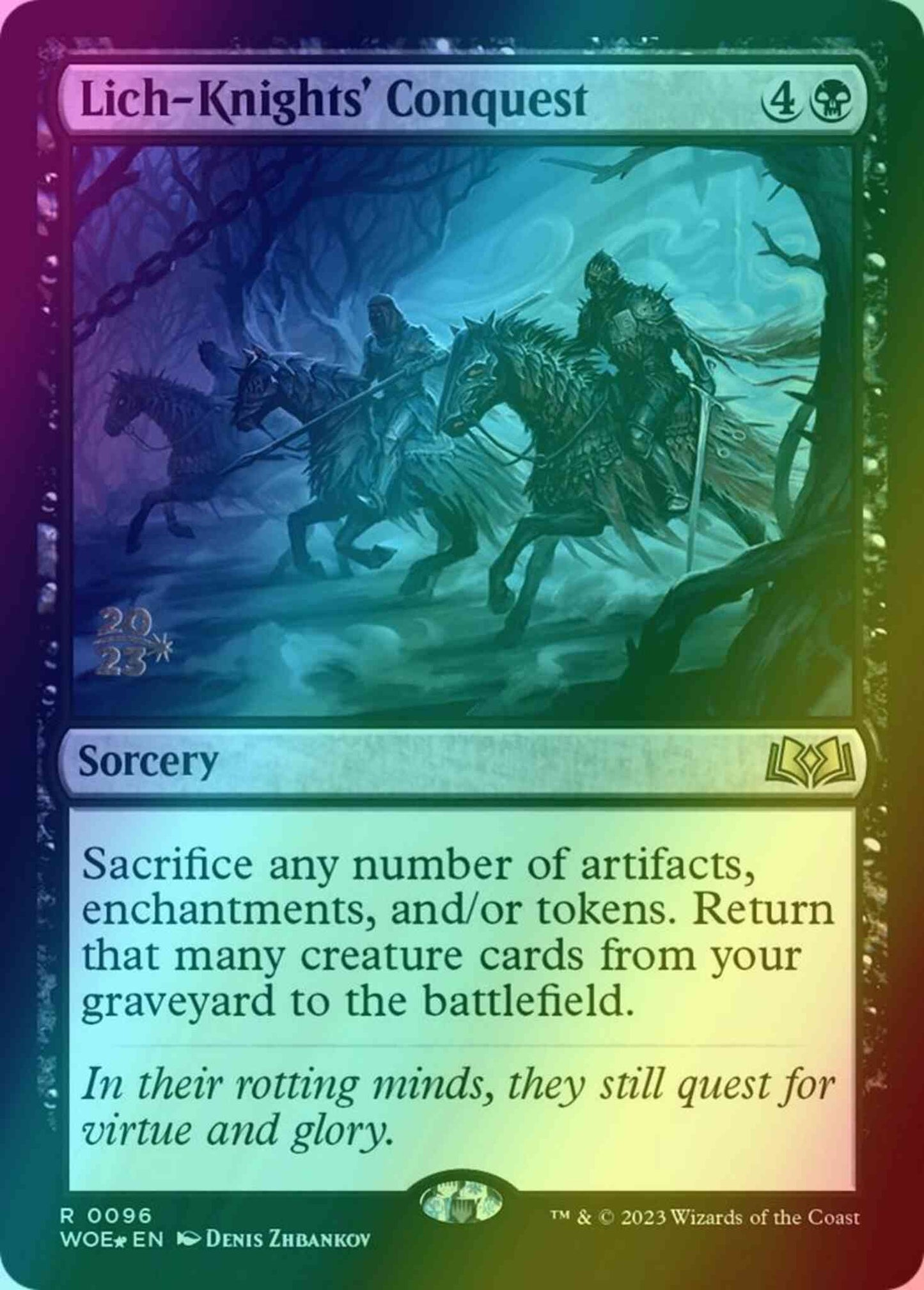 Lich-Knights' Conquest [96s] [Prerelease] [Wilds of Eldraine: Promos] [Foil]