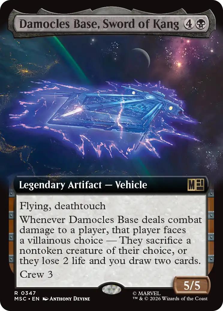 Damocles Base, Sword of Kang [347] [Extended Art] [Marvel Super Heroes: Commander] [Non-Foil]
