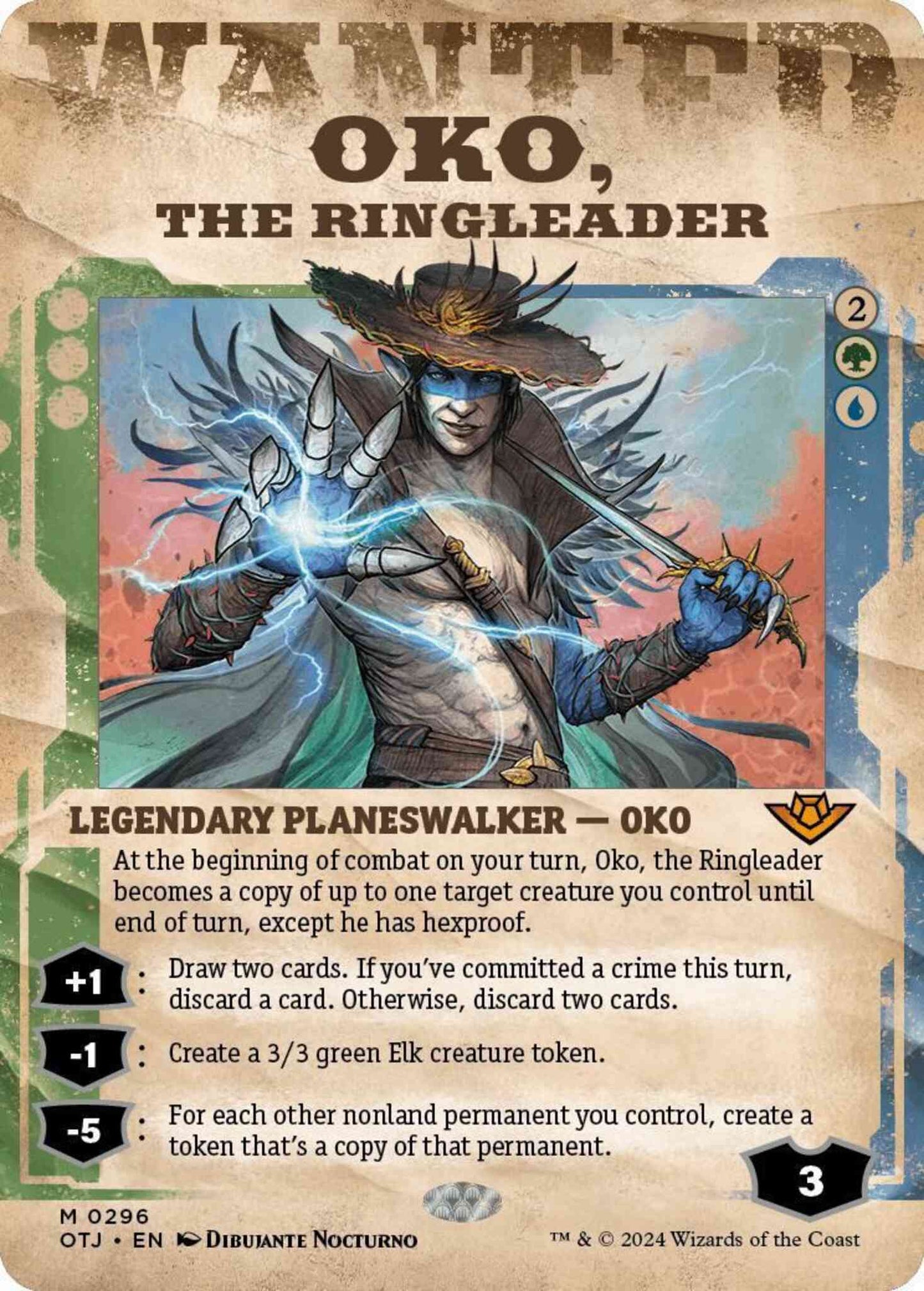 Oko, the Ringleader [296] [Wanted Poster Showcase] [Outlaws of Thunder Junction] [Non-Foil]