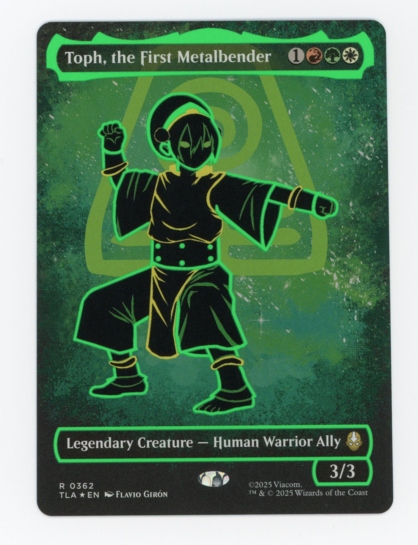 Toph, the First Metalbender — Borderless|Battle Pose|Neon Ink — ID 18834
