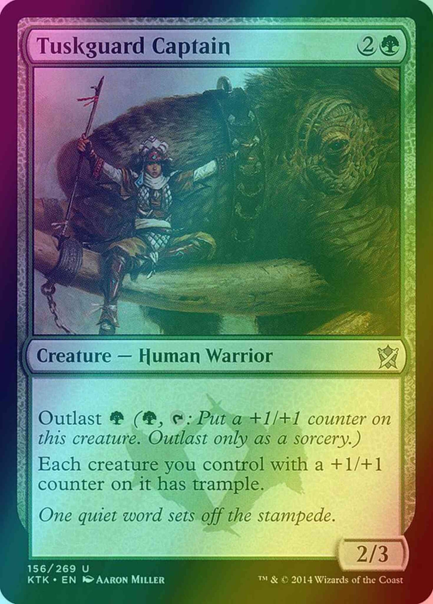 Tuskguard Captain [156] [Khans Of Tarkir] [Foil]