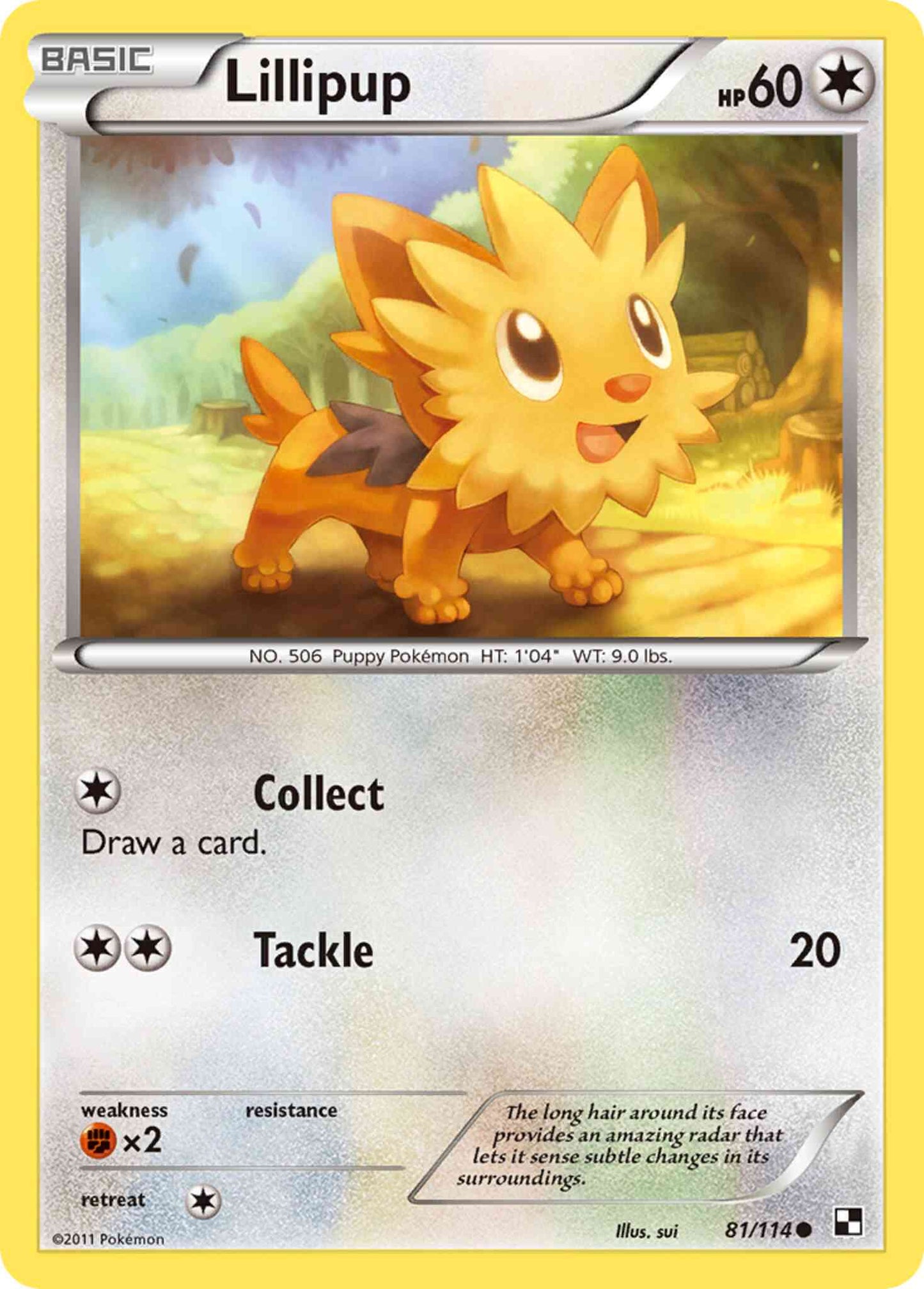 Lillipup - 81/114 - Common [bw1-81] [Reverse Holo]