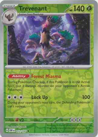Trevenant - 012/197 - Uncommon [sv03-012] [Reverse Holo]