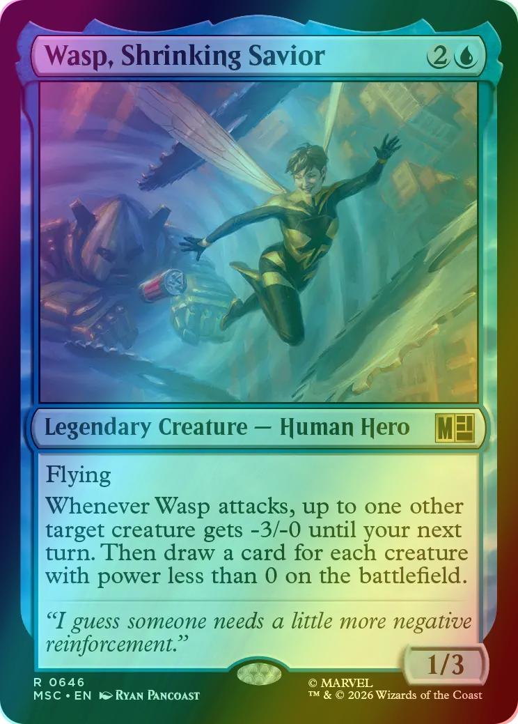 Wasp, Shrinking Savior [646] [Jumpstart] [Marvel Super Heroes: Commander] [Foil]