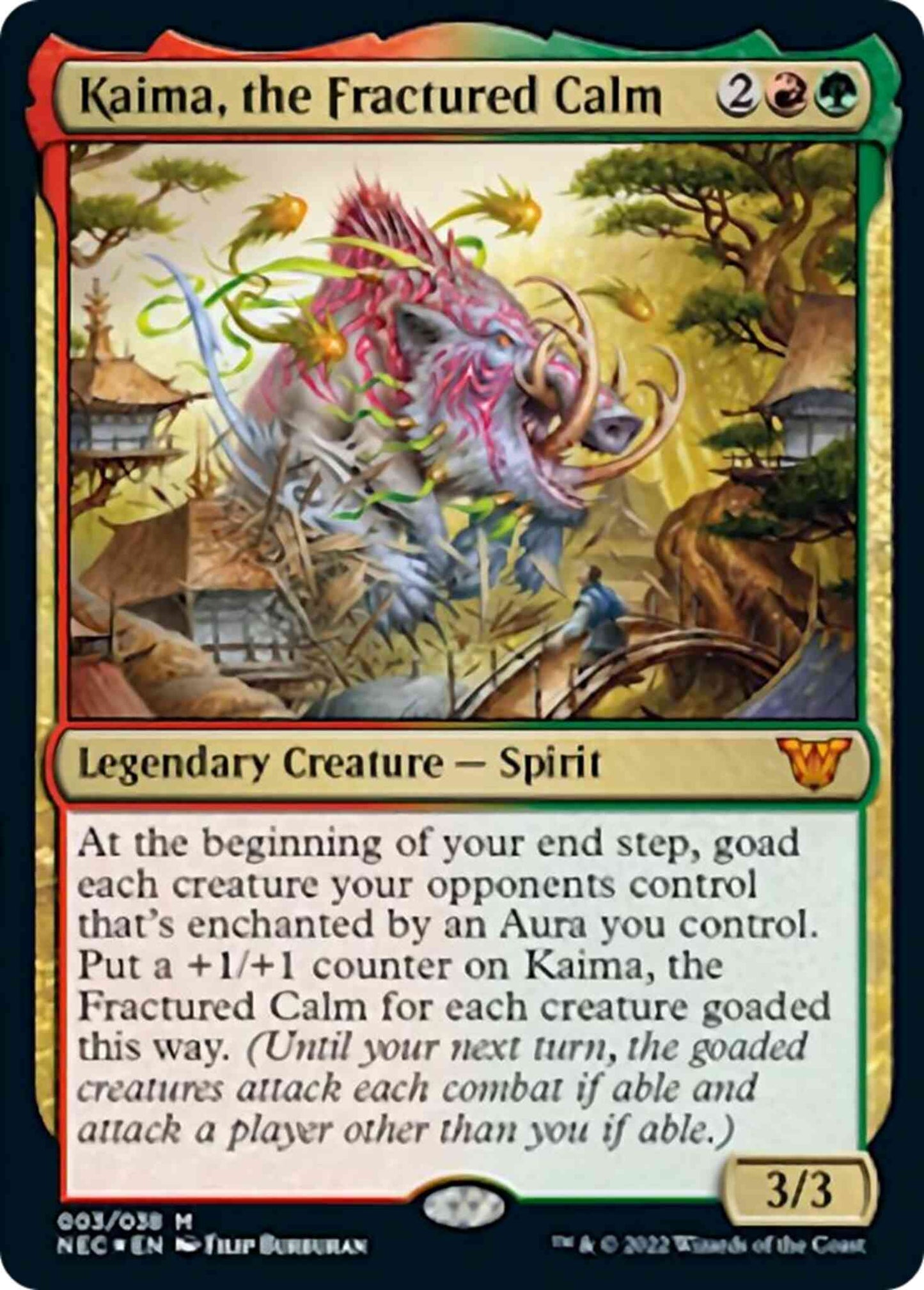 Kaima, the Fractured Calm [3] [Kamigawa: Neon Dynasty: Commander] [Non-Foil]