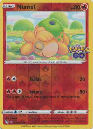 Numel - Ditto Unpeeled Sticker  - 013/078 - Common [pgo-013] [Reverse Holo]