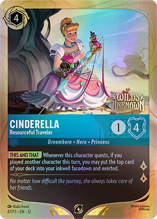 Cinderella - Resourceful Traveler - 47/P3 [Disney Lorcana Promo Cards] [Holofoil]