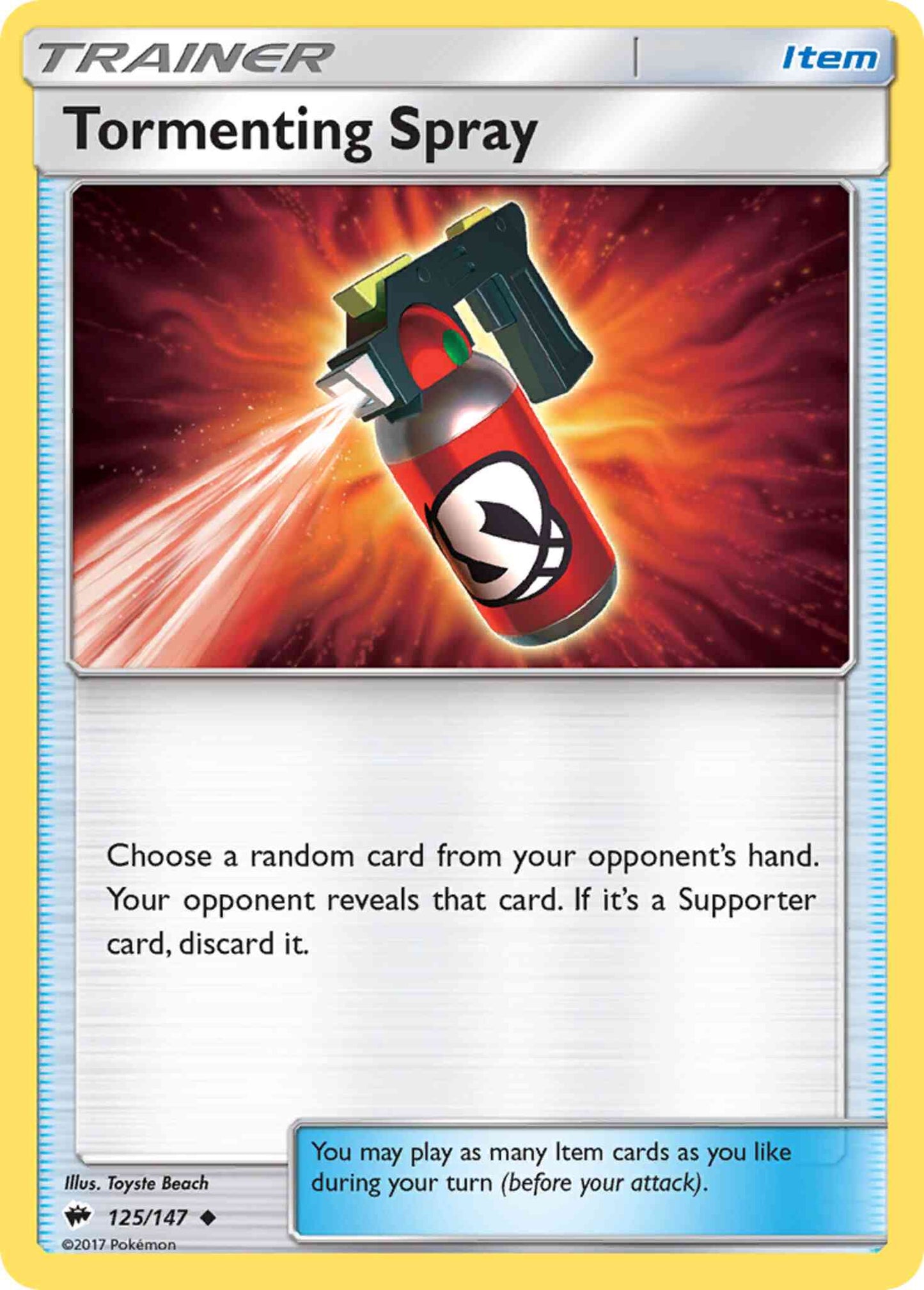Tormenting Spray - 125/147 - Uncommon [sm3-125] [Reverse Holo]