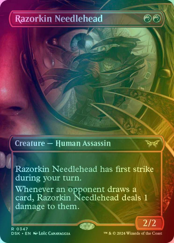 Razorkin Needlehead [347] [Borderless] [Duskmourn: House of Horror] [Foil]