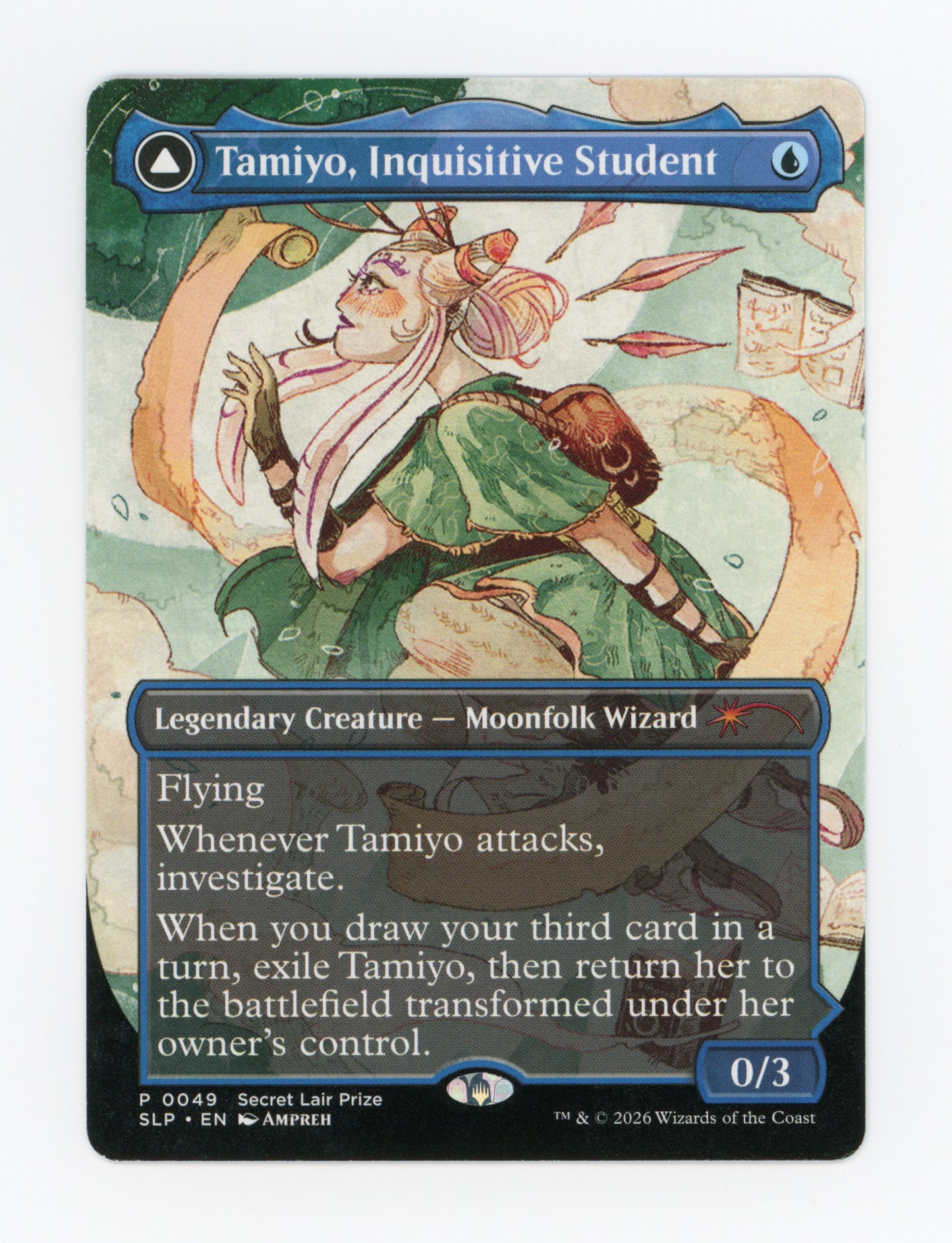 Tamiyo, Inquisitive Student // Tamiyo, Seasoned Scholar — Borderless — ID 18662