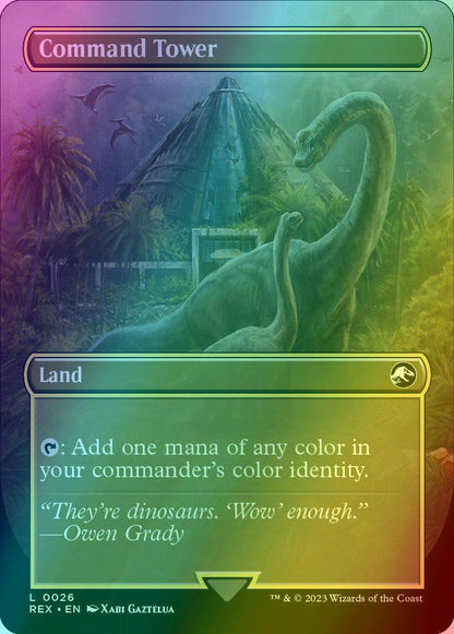 Command Tower // Command Tower [26] [Borderless] [Universes Beyond: Jurassic World Collection] [Foil]