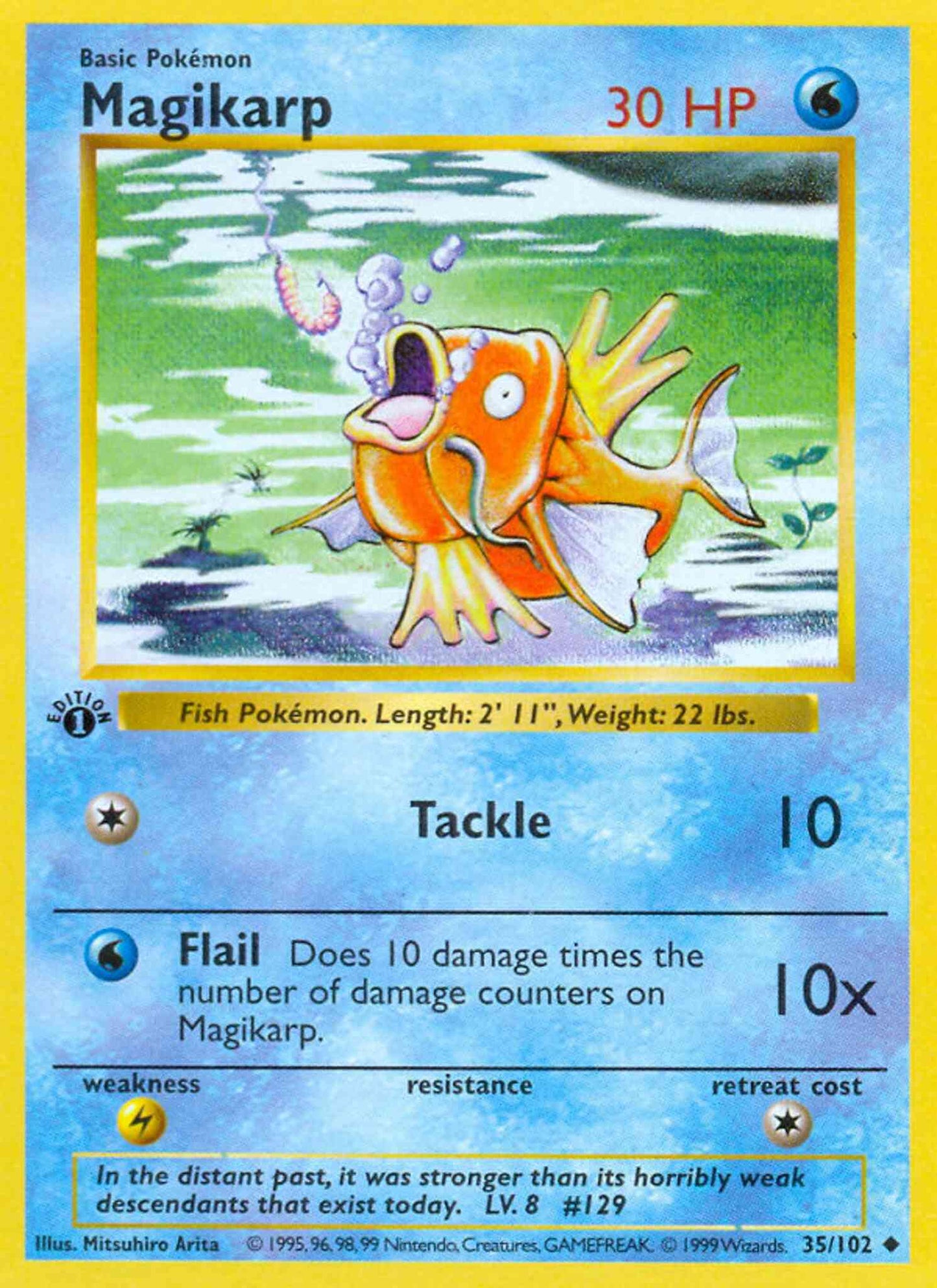 Magikarp - 35/102 - Uncommon - 1st Edition [base1-35] [Non-Holo]