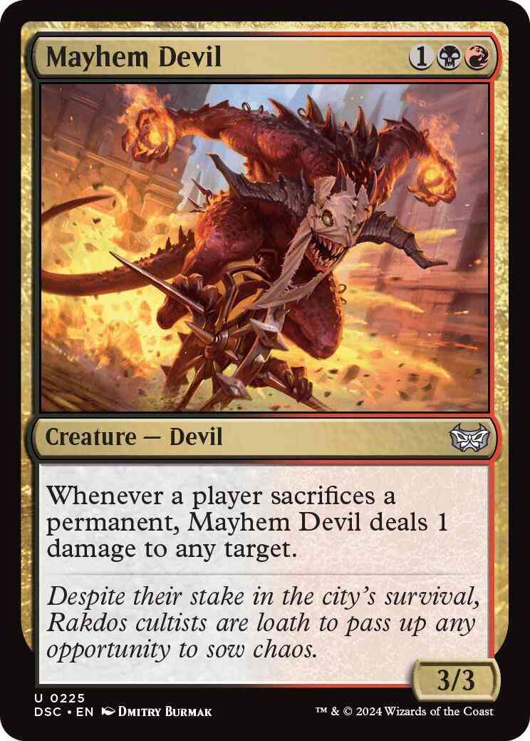 Mayhem Devil [225] [Duskmourn: House of Horror: Commander] [Non-Foil]