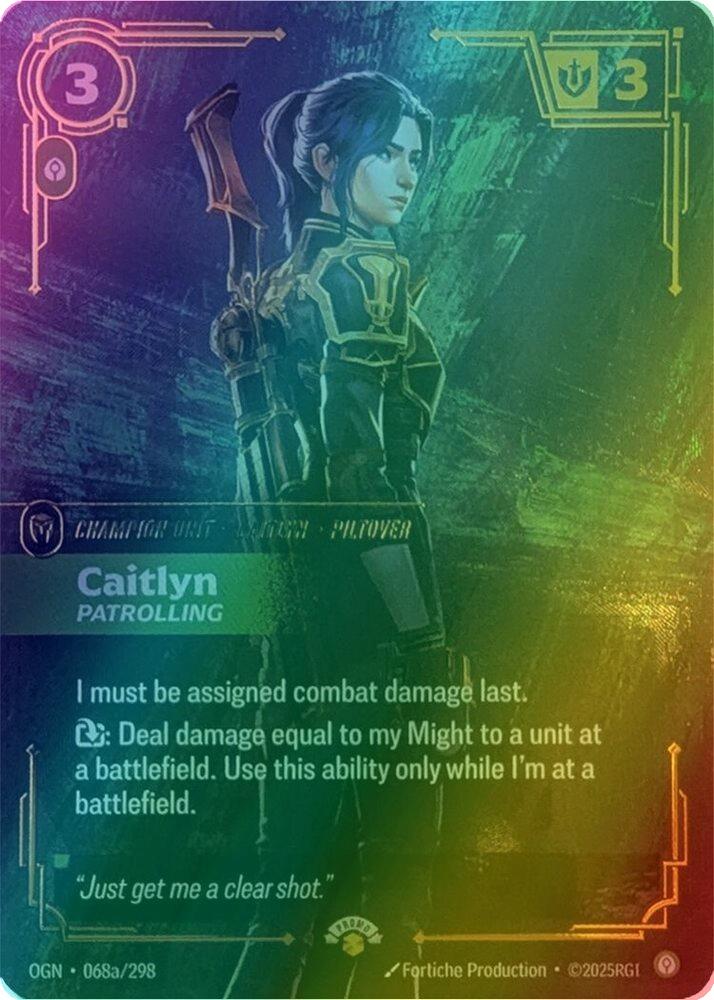 Caitlyn - Patrolling - 068a/298 [Riftbound Promotional Cards] [Foil]
