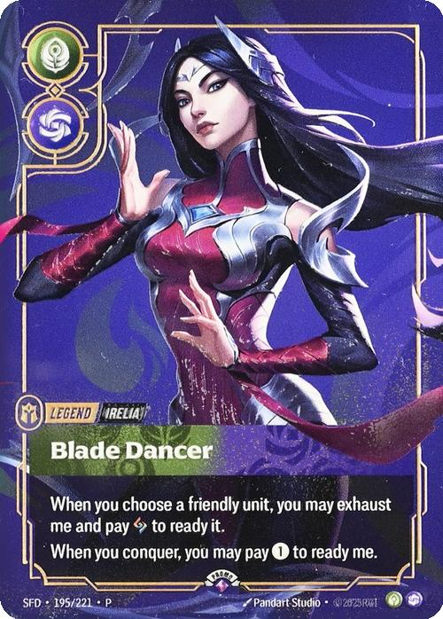Blade Dancer (Irelia) (Metal) (Prize Wall) - 195/221 [Riftbound Organized Play Promotional Cards] [Non-Foil]
