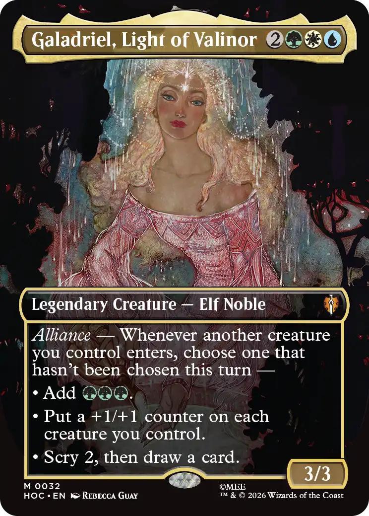 Galadriel, Light of Valinor [32] [Borderless] [Classic Artist] [The Hobbit: Commander] [Non-Foil]