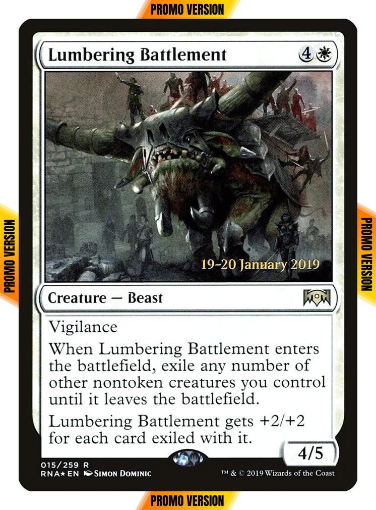 Lumbering Battlement [15s] [Ravnica Allegiance Promos] [Foil]