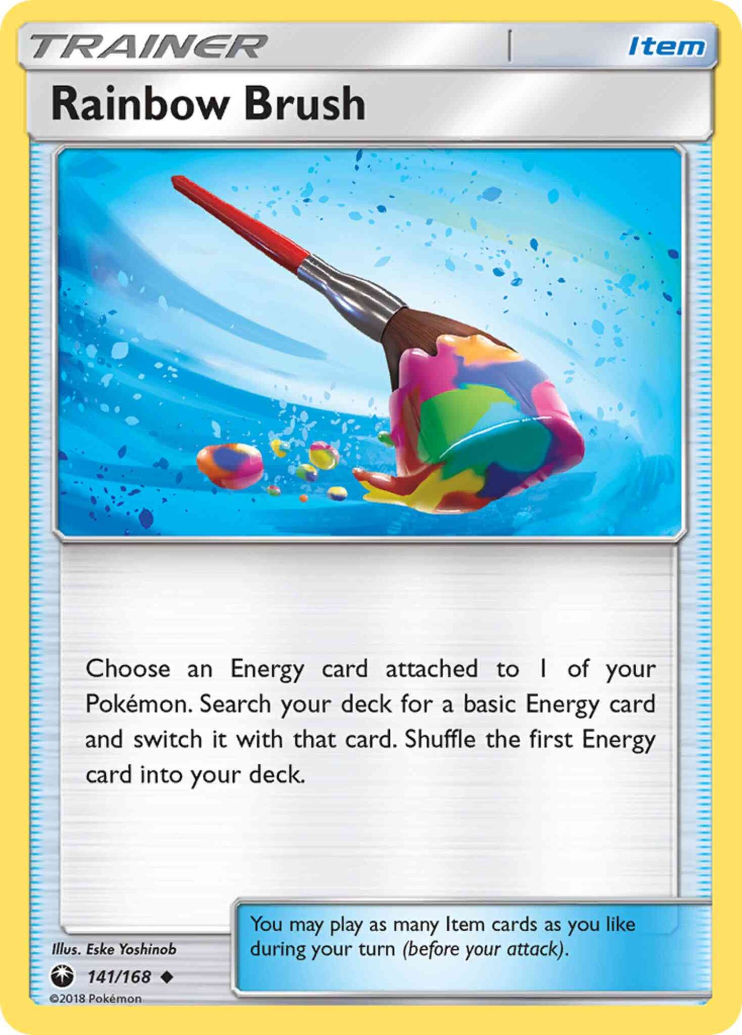 Rainbow Brush - 141/168 - Uncommon [sm7-141] [Reverse Holo]